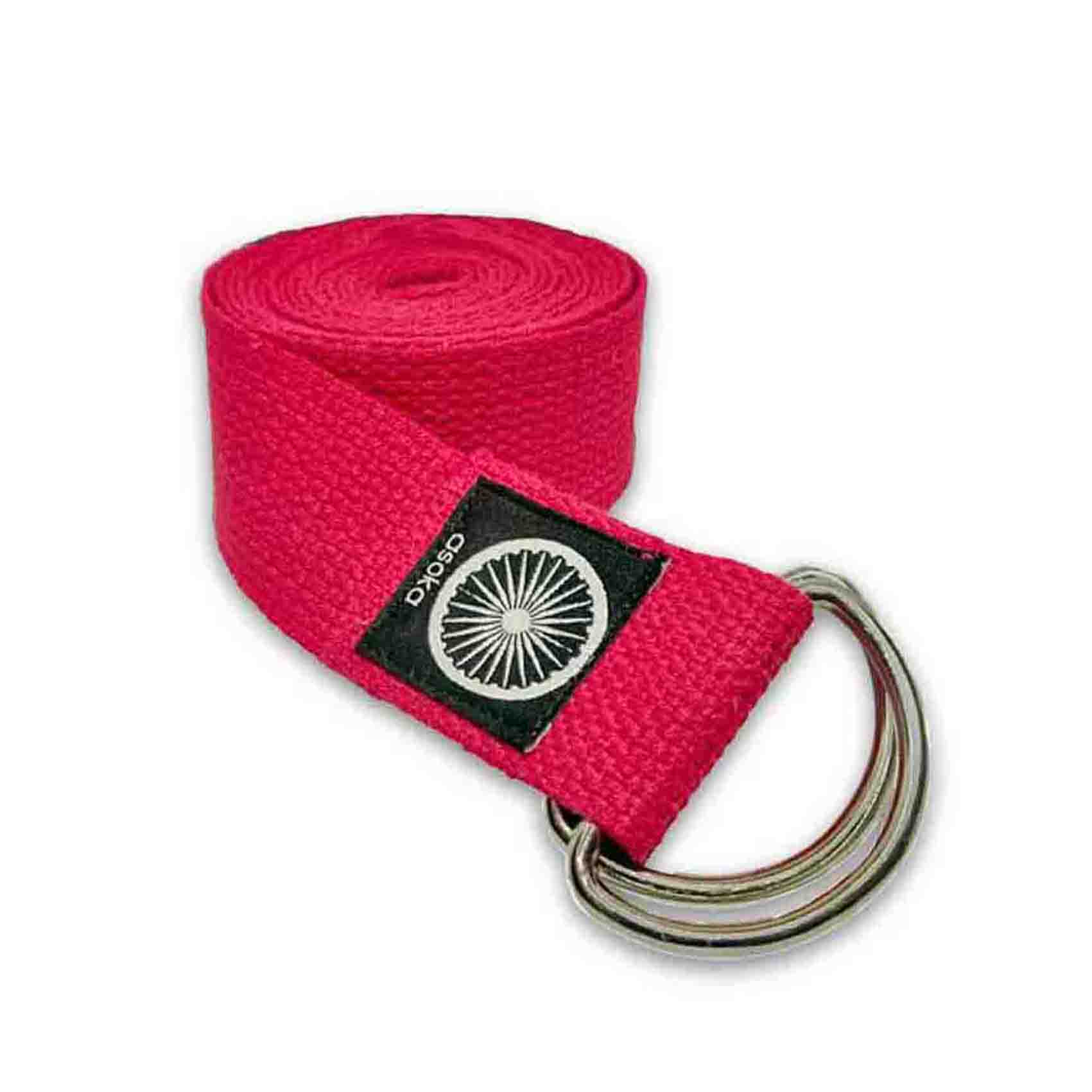 Asoka Cotton Yoga Strap – Pink
