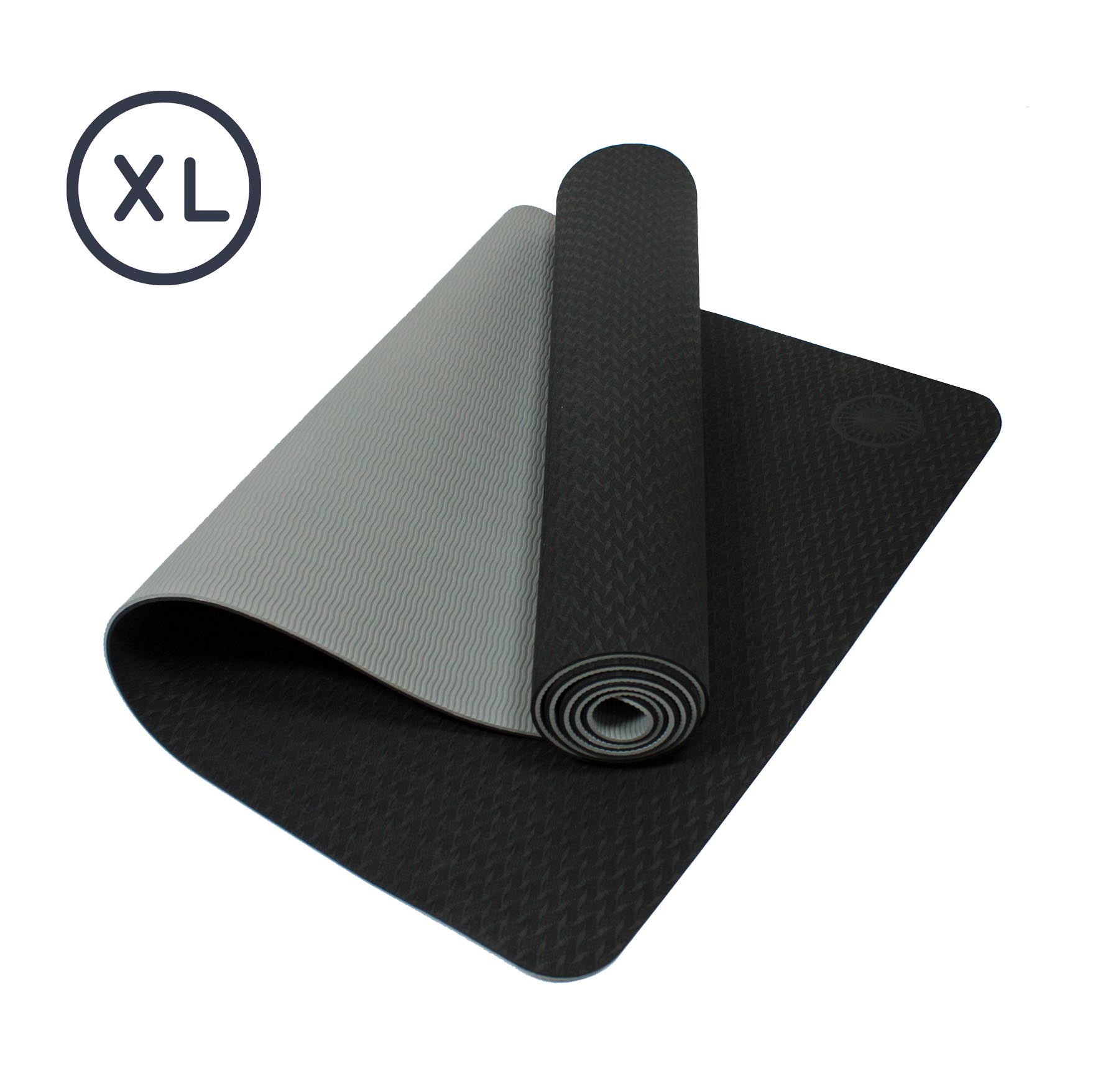 Eco sticky yoga mat – Black/Grey XL