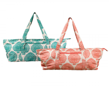 Deluxe Warm Orange Jute Yoga Kit Bag 2