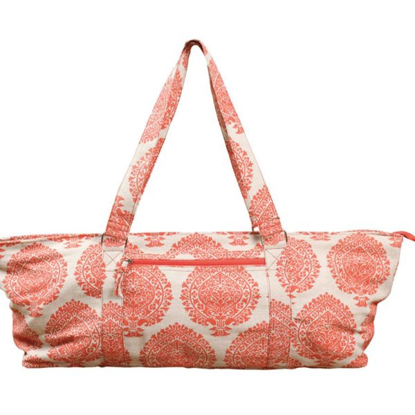 Deluxe Warm Orange Jute Yoga Kit Bag