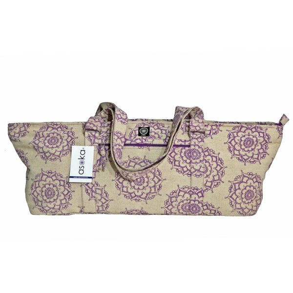 Deluxe Violet Mandala Jute Yoga Kit Bag
