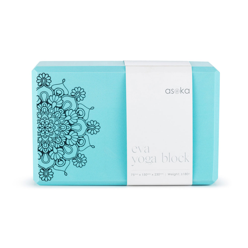 Yoga Block Mandala Light Blue