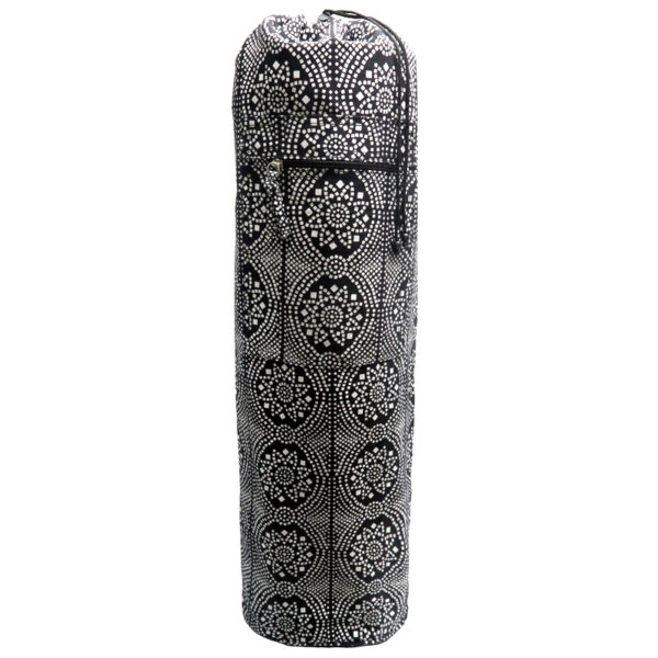 Yoga mat bag – mandala block black