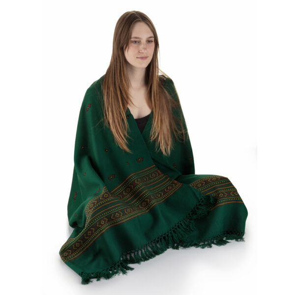 Meditation shawl – Emerald