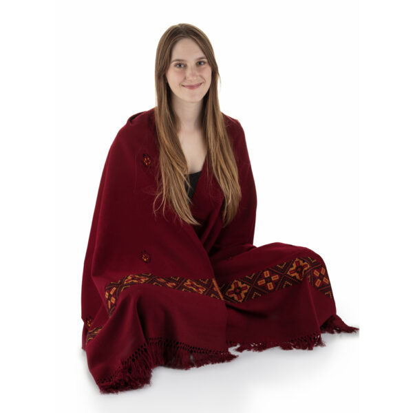 Meditation shawl –  Burgundy Nirvana