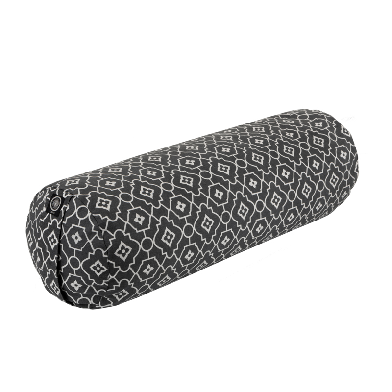 Round Yoga Bolster Geo Grey