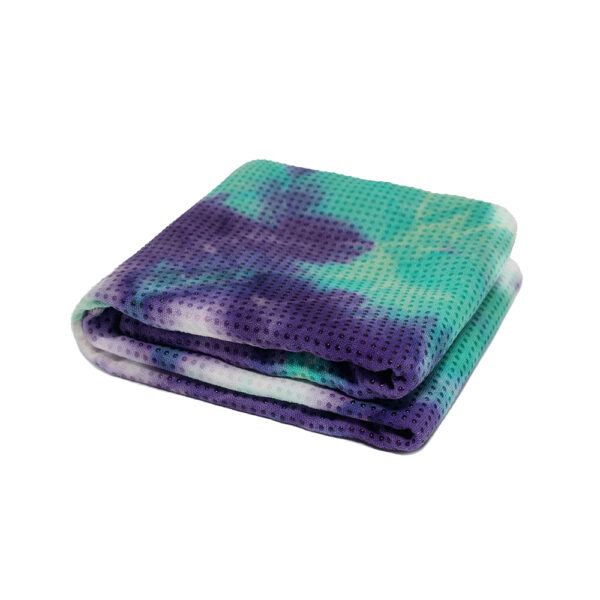 Anti skid yoga towel – Tie purple